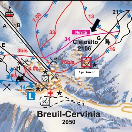 Lägenhet Monolocale La Terrazza Sulla Neve-cervinia Breuil-Cervinia